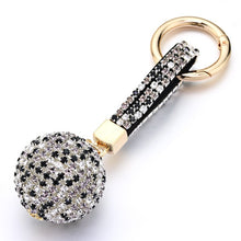 Load image into Gallery viewer, Full Ball Crystal Keychain Rhinestone Leather Strap High Quality Handbag Purse Bag Pendant Charm Keyring For Car Key Chain K399
