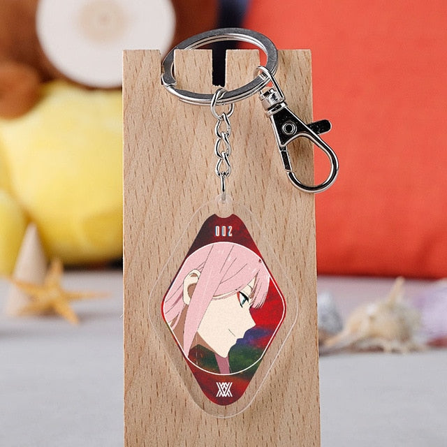 Anime DARLING In The FRANXX Acrylic Keychain Cartoon Figure Otaku Pendent Keyring