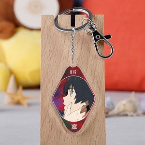 Anime DARLING In The FRANXX Acrylic Keychain Cartoon Figure Otaku Pendent Keyring