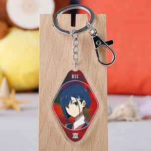 Anime DARLING In The FRANXX Acrylic Keychain Cartoon Figure Otaku Pendent Keyring