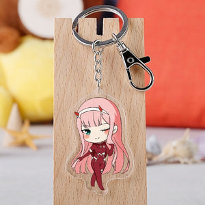 Anime DARLING In The FRANXX Acrylic Keychain Cartoon Figure Otaku Pendent Keyring