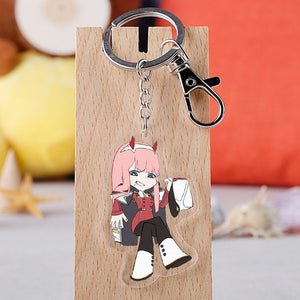 Anime DARLING In The FRANXX Acrylic Keychain Cartoon Figure Otaku Pendent Keyring