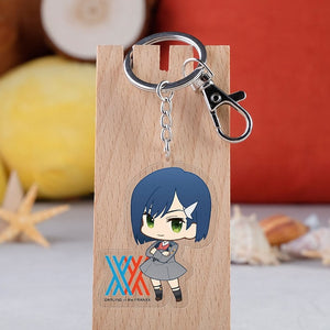 Anime DARLING In The FRANXX Acrylic Keychain Cartoon Figure Otaku Pendent Keyring