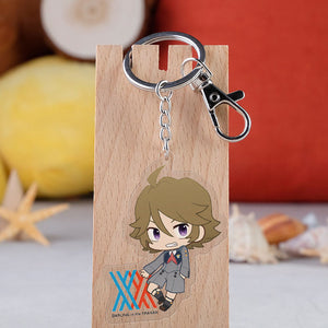 Anime DARLING In The FRANXX Acrylic Keychain Cartoon Figure Otaku Pendent Keyring