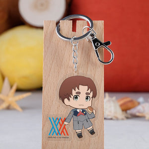 Anime DARLING In The FRANXX Acrylic Keychain Cartoon Figure Otaku Pendent Keyring