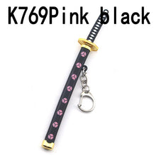 Load image into Gallery viewer, Anime One Piece Keychain Keyrings Roronoa Zoro Sword kitetsu Toy Model Metal Key Ring llaveros Key Chain Chaveiro Jewelry
