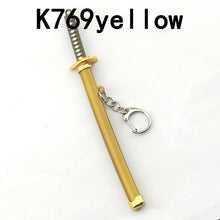 Load image into Gallery viewer, Anime One Piece Keychain Keyrings Roronoa Zoro Sword kitetsu Toy Model Metal Key Ring llaveros Key Chain Chaveiro Jewelry
