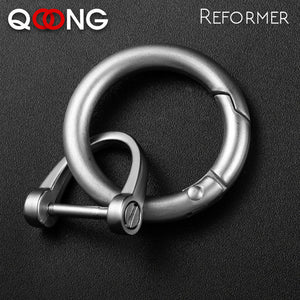 QOONG Custom Lettering High Quality Metal Keychain For Car Chaveiro Innovative Key Chains Rings Holder Detachable Keyring Y68