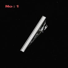 Load image into Gallery viewer, Brand New Metal Silver Tie Clip For Men Wedding Necktie Tie Clasp Clip Gentleman Ties Bar Crystal Tie Pin For Men&#39;s Accessories
