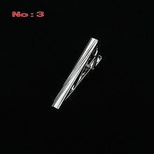 Load image into Gallery viewer, Brand New Metal Silver Tie Clip For Men Wedding Necktie Tie Clasp Clip Gentleman Ties Bar Crystal Tie Pin For Men&#39;s Accessories
