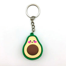 Load image into Gallery viewer, Keychain Fashion Simulation Fruit Avocado Smile-shaped 3D Soft Resin Avocado Key Chains Jewelry Fashion Wedding Party Gift
