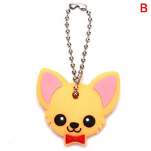 Load image into Gallery viewer, New 1Pc Silicone Key Ring Cap Head Cover Keychain Case Shell Dog Butterfly Cat Animals Shape Lovely Jewelry Gift For Women/Man
