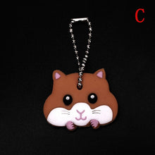 Load image into Gallery viewer, New 1Pc Silicone Key Ring Cap Head Cover Keychain Case Shell Dog Butterfly Cat Animals Shape Lovely Jewelry Gift For Women/Man
