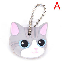 Load image into Gallery viewer, New 1Pc Silicone Key Ring Cap Head Cover Keychain Case Shell Dog Butterfly Cat Animals Shape Lovely Jewelry Gift For Women/Man
