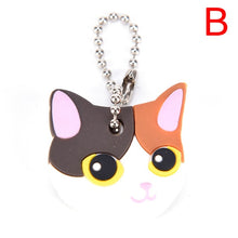 Load image into Gallery viewer, New 1Pc Silicone Key Ring Cap Head Cover Keychain Case Shell Dog Butterfly Cat Animals Shape Lovely Jewelry Gift For Women/Man
