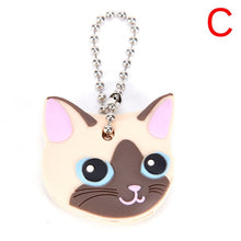 Load image into Gallery viewer, New 1Pc Silicone Key Ring Cap Head Cover Keychain Case Shell Dog Butterfly Cat Animals Shape Lovely Jewelry Gift For Women/Man
