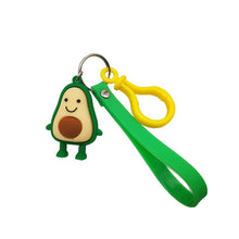 Load image into Gallery viewer, Keychain Fashion Simulation Fruit Avocado Smile-shaped 3D Soft Resin Avocado Key Chains Jewelry Fashion Wedding Party Gift
