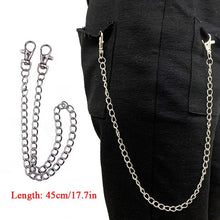 Load image into Gallery viewer, BLA Metal Trousers Pant Chain Punk Hip-hop Chain Waist Link Metal Silver Key Chain Jeans Waist Link Keyring Jewelry Z30
