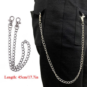 BLA Metal Trousers Pant Chain Punk Hip-hop Chain Waist Link Metal Silver Key Chain Jeans Waist Link Keyring Jewelry Z30