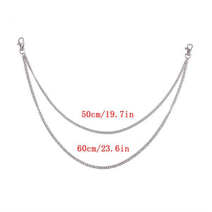 BLA Metal Trousers Pant Chain Punk Hip-hop Chain Waist Link Metal Silver Key Chain Jeans Waist Link Keyring Jewelry Z30