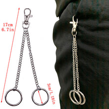 Load image into Gallery viewer, BLA Metal Trousers Pant Chain Punk Hip-hop Chain Waist Link Metal Silver Key Chain Jeans Waist Link Keyring Jewelry Z30
