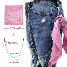 Load image into Gallery viewer, BLA Metal Trousers Pant Chain Punk Hip-hop Chain Waist Link Metal Silver Key Chain Jeans Waist Link Keyring Jewelry Z30
