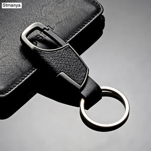 New Fashion Car Keychain Men and Ladies Leather Waist Hanging Key Chain Metal Key Ring Key Holder For Party Gift 17095