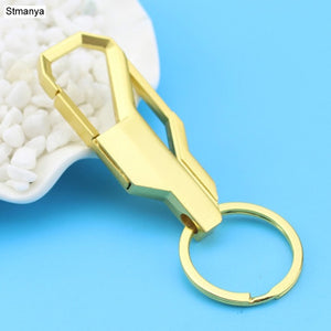 New Fashion Car Keychain Men and Ladies Leather Waist Hanging Key Chain Metal Key Ring Key Holder For Party Gift 17095