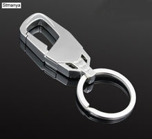 Load image into Gallery viewer, New Fashion Car Keychain Men and Ladies Leather Waist Hanging Key Chain Metal Key Ring Key Holder For Party Gift 17095
