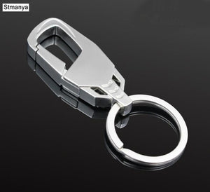 New Fashion Car Keychain Men and Ladies Leather Waist Hanging Key Chain Metal Key Ring Key Holder For Party Gift 17095