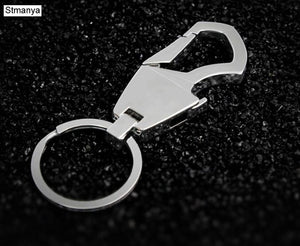 New Fashion Car Keychain Men and Ladies Leather Waist Hanging Key Chain Metal Key Ring Key Holder For Party Gift 17095