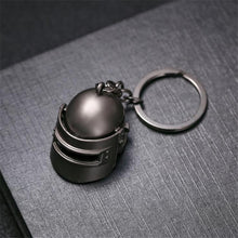 Load image into Gallery viewer, 3D Fashion Eat Chicken Key RING Pendant Battle Frying Pan Helmet 98k Keychain Jewelry
