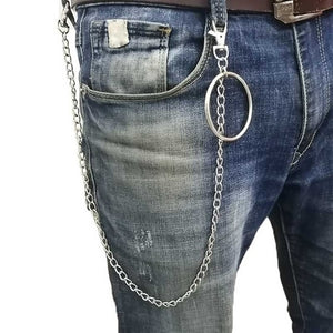 Street Big Ring Pendant Wallet Belt Chain Punk Trousers Hipster KeyChains Pant Jean Keychain HipHop Portachiavi Kpop Accessories