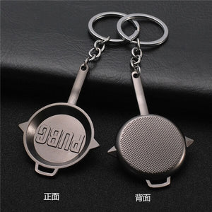 FREE SHIPPING Hot PUBG FPS Game Player Unknown's Battle Grounds 3D Keychain weapon eat chicken game tonight Men's car keychain