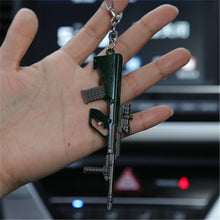 Load image into Gallery viewer, FREE SHIPPING Hot PUBG FPS Game Player Unknown&#39;s Battle Grounds 3D Keychain weapon eat chicken game tonight Men&#39;s car keychain
