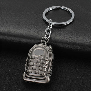 FREE SHIPPING Hot PUBG FPS Game Player Unknown's Battle Grounds 3D Keychain weapon eat chicken game tonight Men's car keychain