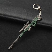 Load image into Gallery viewer, FREE SHIPPING Hot PUBG FPS Game Player Unknown&#39;s Battle Grounds 3D Keychain weapon eat chicken game tonight Men&#39;s car keychain
