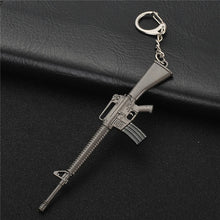 Load image into Gallery viewer, FREE SHIPPING Hot PUBG FPS Game Player Unknown&#39;s Battle Grounds 3D Keychain weapon eat chicken game tonight Men&#39;s car keychain
