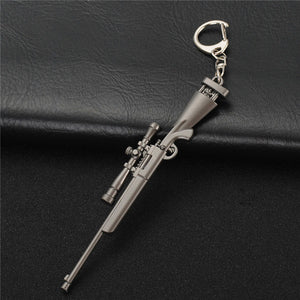 FREE SHIPPING Hot PUBG FPS Game Player Unknown's Battle Grounds 3D Keychain weapon eat chicken game tonight Men's car keychain