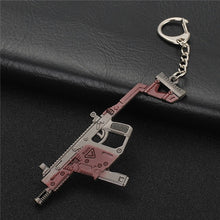 Load image into Gallery viewer, FREE SHIPPING Hot PUBG FPS Game Player Unknown&#39;s Battle Grounds 3D Keychain weapon eat chicken game tonight Men&#39;s car keychain
