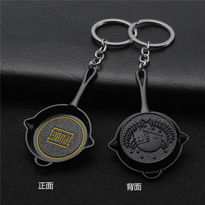 FREE SHIPPING Hot PUBG FPS Game Player Unknown's Battle Grounds 3D Keychain weapon eat chicken game tonight Men's car keychain