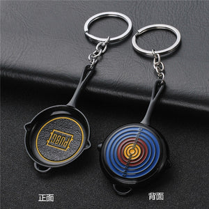 FREE SHIPPING Hot PUBG FPS Game Player Unknown's Battle Grounds 3D Keychain weapon eat chicken game tonight Men's car keychain