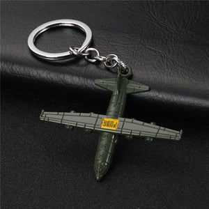 FREE SHIPPING Hot PUBG FPS Game Player Unknown's Battle Grounds 3D Keychain weapon eat chicken game tonight Men's car keychain