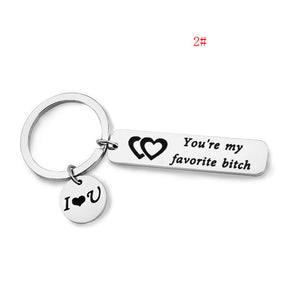 Custom Keyring Engraved Thank for All The Orgasms I Love You Key Ring Couple Keychain Jewelry Gifts Give To My Boyfriend Husband