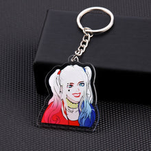 Load image into Gallery viewer, Cute Cartoon Icons Cool Tattoo Girl princess keychain on Backpack Key Chain Acrylic Keyring for women girls gift
