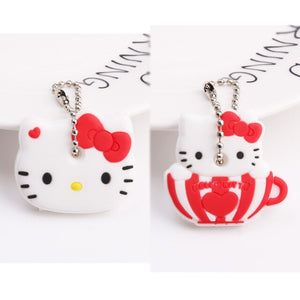 2Pcs/set Protective Key Case Cover for Key Control Dust Cover Holder Cartoon Silicone  Organizer cat Home Accessories Supplies