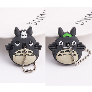 2Pcs/set Protective Key Case Cover for Key Control Dust Cover Holder Cartoon Silicone  Organizer cat Home Accessories Supplies