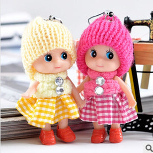 Cute Fashion Kids Plush Dolls Keychain Soft Stuffed Toys Keyring Mini Plush Animals Key Chain Baby For Girls Women