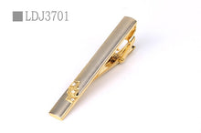 Load image into Gallery viewer, New Tie Clips Men&#39;s Metal Necktie Bar Crystal Dress Shirts Tie Pin For Wedding Ceremony Metal Gold Tie Clip Man Accessories
