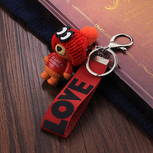 Load image into Gallery viewer, Vicney New Arrival Cute Teddy Bear Key Chain&#39;THIS IS NOT A KOSCHINO TOY&#39;Bear KeyChain Animal Pattern Key Holder For Girl Friend
